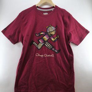 Vintage Cotton‎ Deluxe Mock Turtleneck L playboy embroidered Grey MADE IN USA